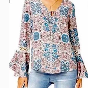 Hippie Rose (NEW) Juniors Bell Sleeve Top Size L